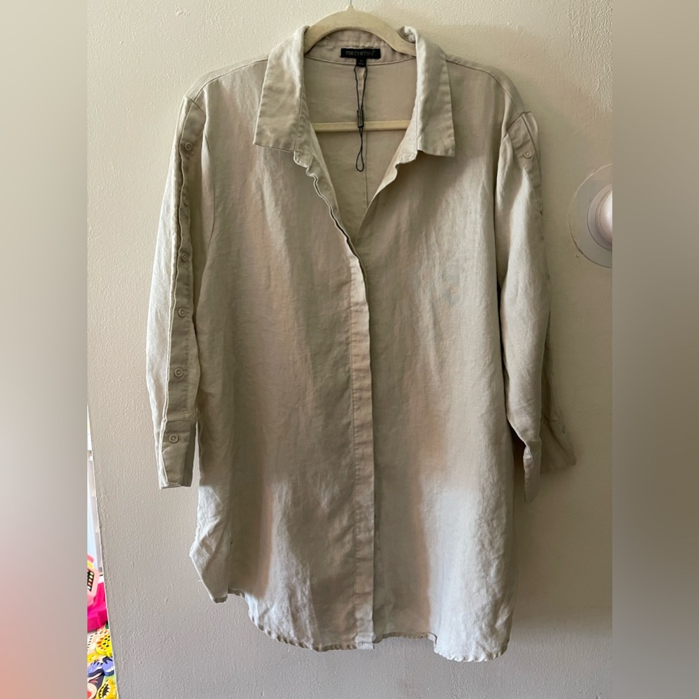 FOR CYNTHIA - LINEN BUTTON DOWN